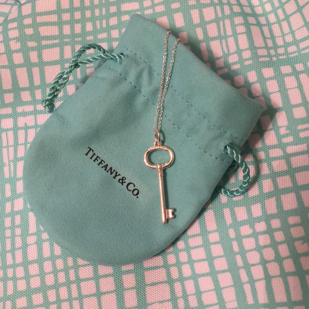 Tiffany & Co Sterling Silver Key Necklace